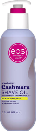 eos Cashmere Skin Collection Shave Oil- Vanilla Cashmere Scented, Entire Bikini Area-Approved, 6 fl oz