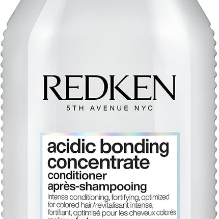 Redken Acidic Bonding Concentrate Conditioner | Repair Damaged Hair | 300ml Professional formula with citric acid & bonding complex for damaged hair, works molecularly to repair & strengthen hair