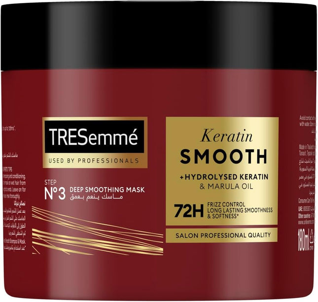TRESEmmé Keratin Smooth Mask with Marula Oil, for Soft and Hair, 180ml