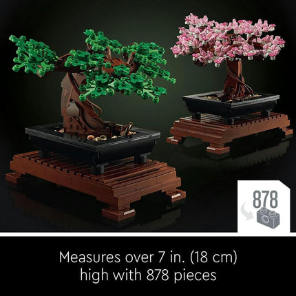 LEGO Botanicals Bonsai Tree 10281 Faux Bonsai Plant, Cherry Blossom Flowers, Building Kit for Adults, Home Decor, Gift for Women & Men, 878 Pieces