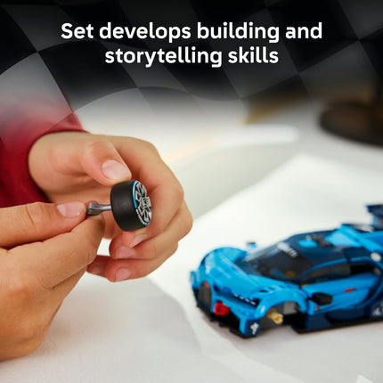 LEGO Speed Champions Bugatti Vision GT Hyper Sports Car 77253 Race Car Toy, Collectible Driver Minifigure, Gaming Model Kit, Gift for 9+ Year Old Boys & Girls, 284 Pieces