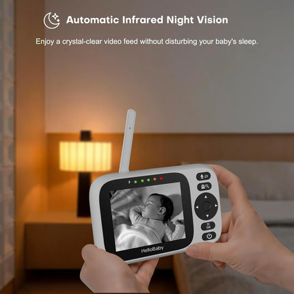 HelloBaby Baby Monitor Camera and Audio, Baby Camera No WiFi - 3.2” Screen