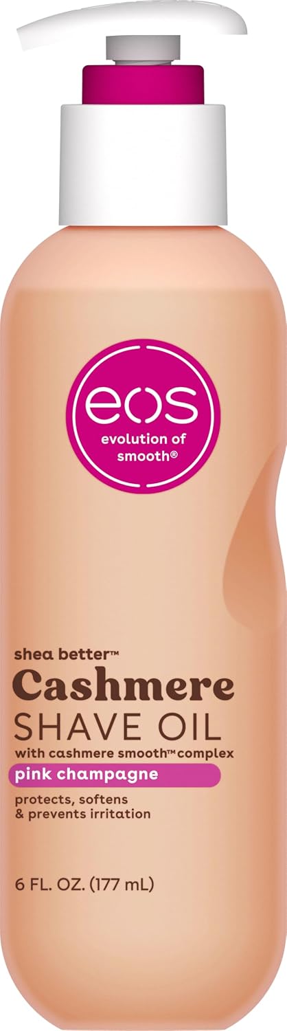 eos Cashmere Shave Oil Pink Champagne Moisturizing Soothes Prevents Irritation Razor Burn Bikini Area Approved 6 fl oz