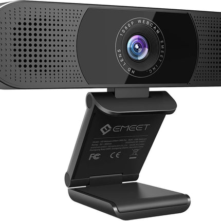 كاميرا ويب EMEET C980 PRO 3 في 1 بدقة 1080P مع ميكروفون ومكبر صوت، 60-98 درجة