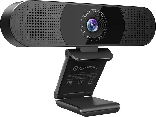 كاميرا ويب EMEET C980 PRO 3 في 1 بدقة 1080P مع ميكروفون ومكبر صوت، 60-98 درجة