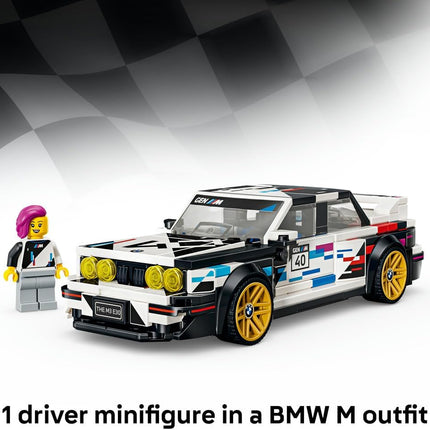 LEGO Speed Champions BMW M3 (E30) 77263 Race Car Toy, Collectible Driver Minifigure, Model Kit for Kids, Gift for 9+ Year Old Boys & Girls, 358 Pieces