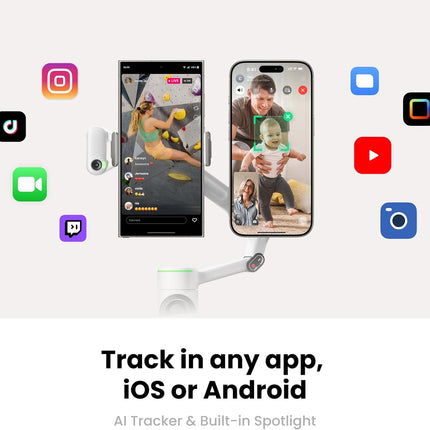Insta360 Flow 2 Pro Ultimate AI Tracker Bundle Grey - مثبت هاتف ذكي (جيمبال)
