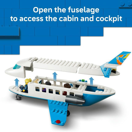 LEGO City Passenger Jet 60492 Plane Model Kit, 4 Minifigures & Travel Accessories, Educational Set, Gift for 4+ Year Old Boys & Girls, 118 Pieces