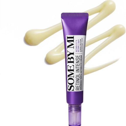 Some By Mi Retinol Intense Advanced Triple Action Eye Cream | 30ml | Mild Overnight Korean Anti-Aging Eye Cream | for Dark Circles & Fine Lines