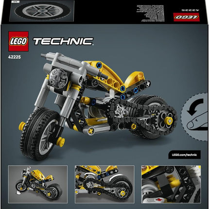 LEGO Technic Yellow Motorbike 42225 Motorbike Model Kit, 3-Piston Engine, STEM Building Set for Kids, Gift for 7+ Year Old Boys & Girls, 151 Pieces