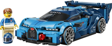 LEGO Speed Champions Bugatti Vision GT Hyper Sports Car 77253 Race Car Toy, Collectible Driver Minifigure, Gaming Model Kit, Gift for 9+ Year Old Boys & Girls, 284 Pieces