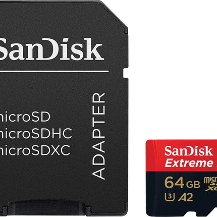 بطاقة SanDisk Extreme PRO microSD UHS-I بسعة 512 جيجابايت للفيديو بدقة 4K على الهواتف الذكية وكاميرات الحركة والطائرات بدون طيار، سرعة قراءة 200 ميجابايت/ثانية، سرعة كتابة 140 ميجابايت/ثانية، SDSQXCD-512G-GN6MA، أحمر/أسود