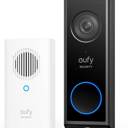 eufy Security Video Doorbell E340 (Battery Powered), Dual Cameras with Delivery Guard, 2K Full HD and Color Night Vision, HomeBase S380 Compatible, No Monthly Fee (E340 with Chime)