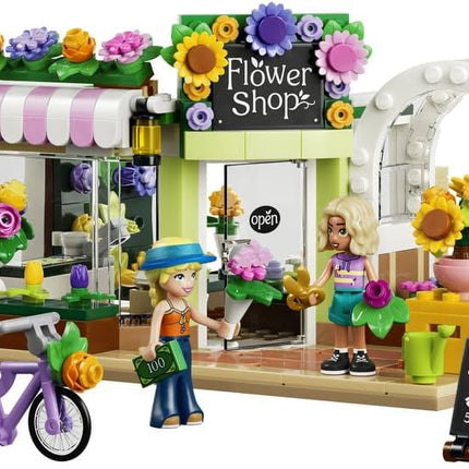 LEGO Friends Creative Flower Shop 42693 Flower Shop Toy, Artificial Flowers, 2 Mini Dolls & Bike, Miniature Set, Gift for 7+ Year Old Girls & Boys, 377 Pieces
