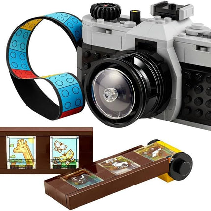 LEGO Creator 3in1 Retro Camera 31147 Retro Camera to Video Camera to TV, Desk or Bedroom Decor, Gift for 8+ Year Old Boys & Girls, 261 Pieces