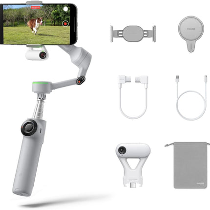 Insta360 Flow 2 Pro Ultimate AI Tracker Bundle Grey - مثبت هاتف ذكي (جيمبال)