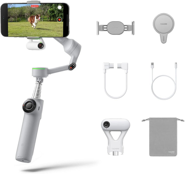 Insta360 Flow 2 Pro Ultimate AI Tracker Bundle Grey - مثبت هاتف ذكي (جيمبال)
