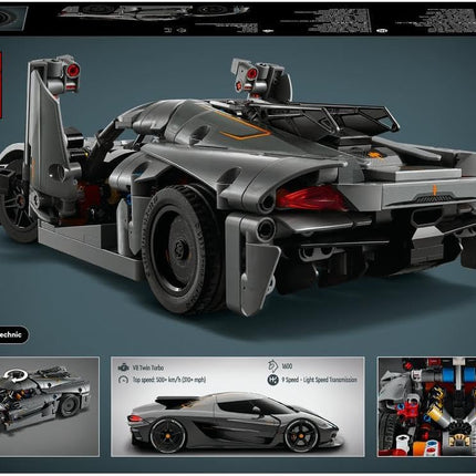 LEGO Technic Koenigsegg Jesko Absolut Grey Hypercar 42173