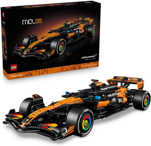 LEGO Technic McLaren MCL39 F1 Car 42228 F1 Car Model Kit for Adults, V6 Engine, Differential & DRS, Collectible Formula 1 Set, Gift Idea, 1,675 Pieces