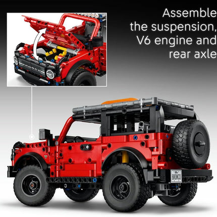 LEGO Technic Ford Bronco SUV 42213 Off-Road Car Toy, V6 Engine & Suspension, Model Kit for Kids, Gift for 9+ Year Old Boys & Girls, 943 Pieces