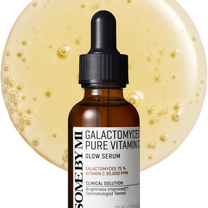 Some By Mi Galactomyces Pure Vitamin C Glow Serum | 30Ml | Daily Brightening Vitamin C Serum For Glass Skin | Improvement Of Skin Texture & Elasticity