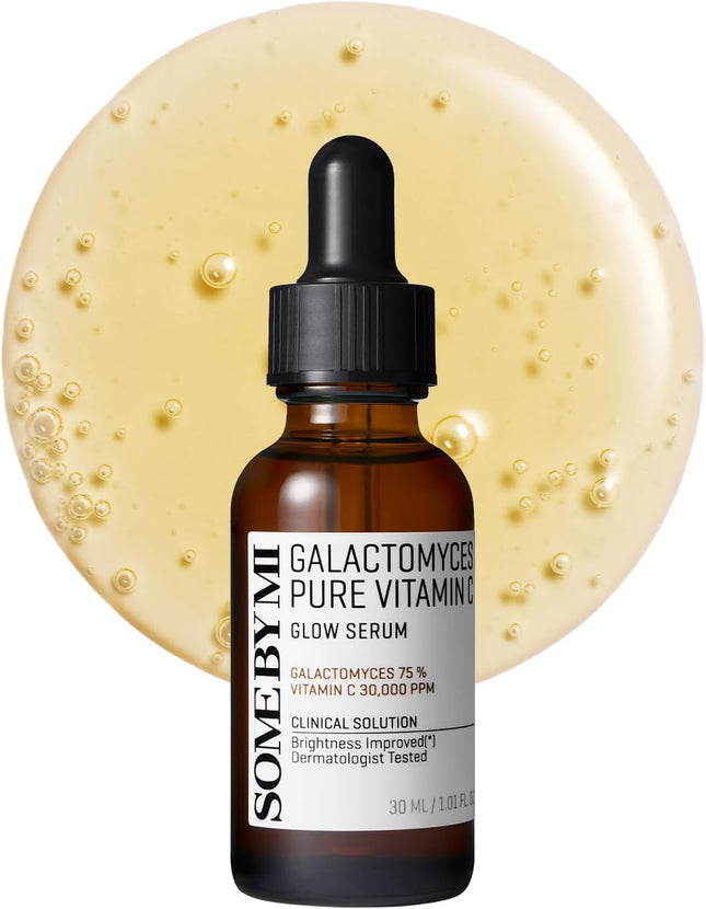 Some By Mi Galactomyces Pure Vitamin C Glow Serum | 30Ml | Daily Brightening Vitamin C Serum For Glass Skin | Improvement Of Skin Texture & Elasticity