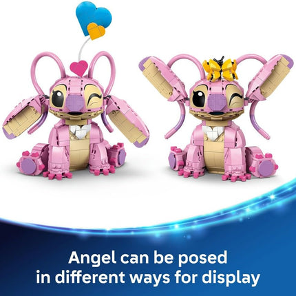 LEGO Disney Angel 43257 Brick-Built Display Figure, 3 Heart Balloons & Butterfly, Building Toy, Gift for 9+ Year Old Girls & Boys, 784 Pieces