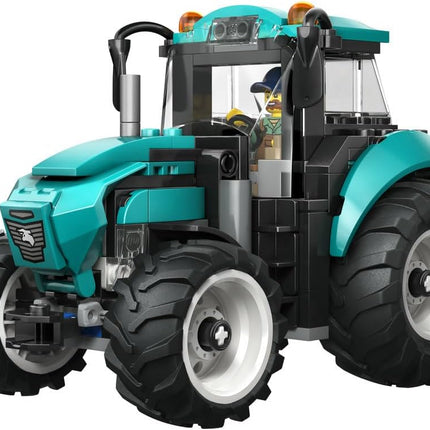 LEGO City Tractor 60498 Farm Vehicle Model Kit, Farmer Minifigure, Building Toy, Birthday Gift for 6+ Year Old Boys & Girls, 204 Pieces