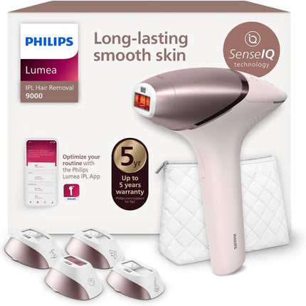 PHILIPS Lumea IPL Epilator with 4 attachments for Face, Body, Underarm and Bikini, Cordless, Model: BRI958/60, Rose Gold | 60-DAYS MONEY BACK GUARANTEE