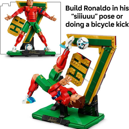 LEGO Editions Cristiano Ronaldo – Football Legend 43016 3D Figure Display Model Kit, DIY Room Decor, Building Set for Kids, Gift for 12+ Year Old Boys & Girls, 854 Pieces