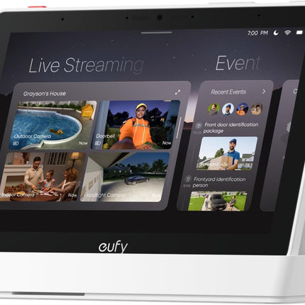 eufy Security Smart Display E10, Smart Home Hub, 8" Control Panel, Compatible Devices, 4 Views on 1 Screen, Instant Door Alerts, Daily Event Reports, No Monthly Fee