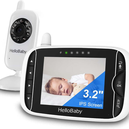 HelloBaby Baby Monitor Camera and Audio, 3.2 Inch Baby Camera Monitor