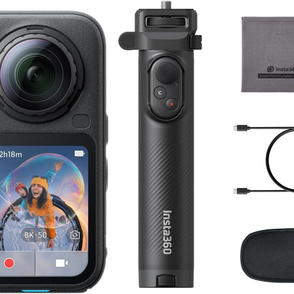 حزمة السفر Insta360 X6 - كاميرا 360 بدقة 8K مع مستشعرات 1/1.1 بوصة