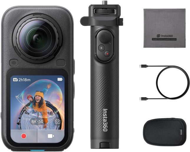 حزمة السفر Insta360 X6 - كاميرا 360 بدقة 8K مع مستشعرات 1/1.1 بوصة