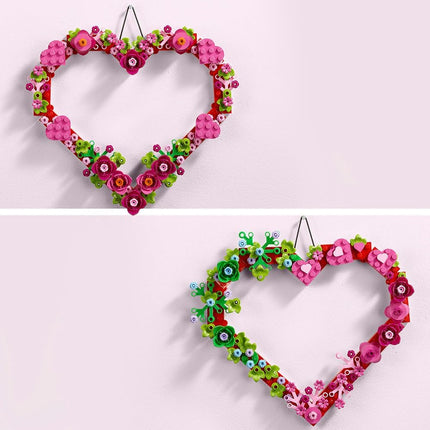 LEGO Iconic Heart Ornament 40638 Display Model with Flowers, Leaves & Hearts, Arts & Crafts Kit, Gift for 9+ Year Old Boys & Girls, 254 Pieces