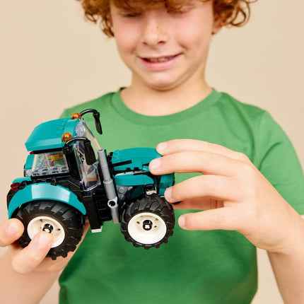 LEGO City Tractor 60498 Farm Vehicle Model Kit, Farmer Minifigure, Building Toy, Birthday Gift for 6+ Year Old Boys & Girls, 204 Pieces