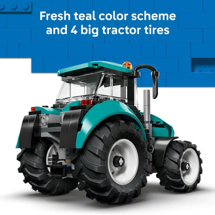 LEGO City Tractor 60498 Farm Vehicle Model Kit, Farmer Minifigure, Building Toy, Birthday Gift for 6+ Year Old Boys & Girls, 204 Pieces