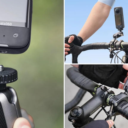 حزمة Insta360 للدراجات - مجموعة التركيب لكاميرات X3/X2 و RS 360 | متوافقة مع X3/X2 و ONE R RS و GO 2 و X4 و X5 و GO 3S وجميع كاميرات GoPro