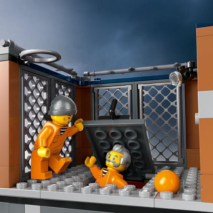 LEGO City Police Prison Island 60419 Police Toy, Helicopter, Boat, 7 Minifigures plus Dog & Shark Figures, Gift for 7+ Year Old Boys & Girls, 980 Pieces
