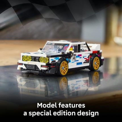 LEGO Speed Champions BMW M3 (E30) 77263 Race Car Toy, Collectible Driver Minifigure, Model Kit for Kids, Gift for 9+ Year Old Boys & Girls, 358 Pieces