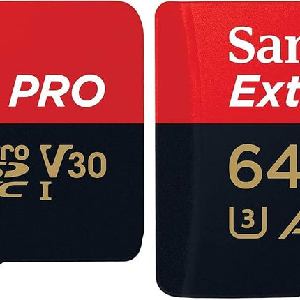 بطاقة SanDisk Extreme PRO microSD UHS-I بسعة 512 جيجابايت للفيديو بدقة 4K على الهواتف الذكية وكاميرات الحركة والطائرات بدون طيار، سرعة قراءة 200 ميجابايت/ثانية، سرعة كتابة 140 ميجابايت/ثانية، SDSQXCD-512G-GN6MA، أحمر/أسود