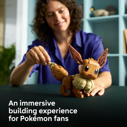 LEGO Pokémon Eevee 72151 Building Set for Adults, Anime Model Kit with Posable Limbs & Tail, DIY Room Decor, Collectible Gaming Gift, 587 Pieces