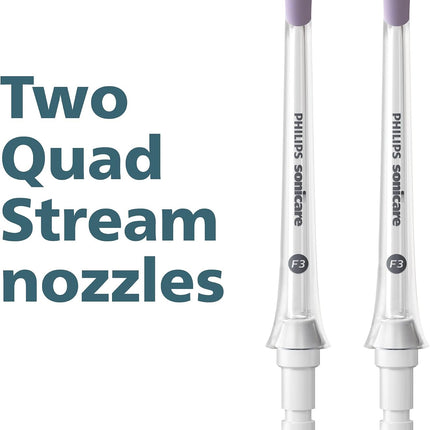 Philips Sonicare Power Flosser Quad Stream Tips (F3) – 2 Pack, White (HX3062/00)