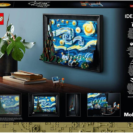 LEGO Ideas Vincent van Gogh - The Starry Night 21333 3D Painting Model Kit for Adults, Wall Art Display, Home Decor, Gift for Art Lovers, 2,316 Pieces