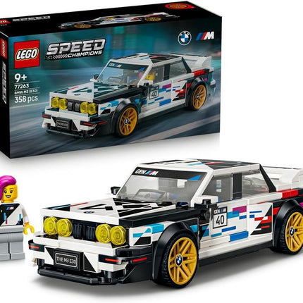 LEGO Speed Champions BMW M3 (E30) 77263 Race Car Toy, Collectible Driver Minifigure, Model Kit for Kids, Gift for 9+ Year Old Boys & Girls, 358 Pieces