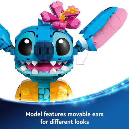 LEGO Disney Stitch 43249 Play & Display Figure, Ice-Cream Cone & Flower, Building Toy, Gift for 9+ Year Old Girls & Boys, 730 Pieces