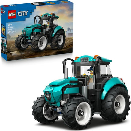 LEGO City Tractor 60498 Farm Vehicle Model Kit, Farmer Minifigure, Building Toy, Birthday Gift for 6+ Year Old Boys & Girls, 204 Pieces
