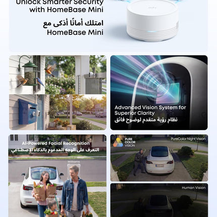 eufy Security eufyCam C35 2 Pack with HomeBase Mini, Wireless Security Indoor/Outdoor Camera, Magnetic Mount, Colour Night Vision, Subscription-Free On-Device Storage, IP67, Facial Recognition, White
