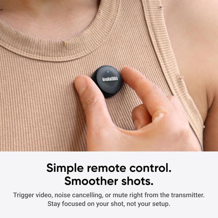 جهاز إرسال Insta360 Mic Air - ميكروفون لافالير لاسلكي خفيف الوزن للغاية