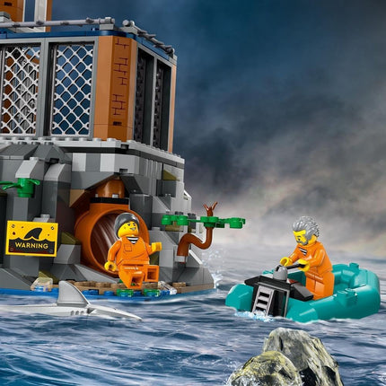 LEGO City Police Prison Island 60419 Police Toy, Helicopter, Boat, 7 Minifigures plus Dog & Shark Figures, Gift for 7+ Year Old Boys & Girls, 980 Pieces